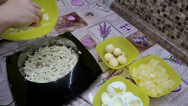 Рецепт моего самого любимого салата . Самый вкусный салат на Новый 2022 год! Салат с ананасами смотреть онлайн