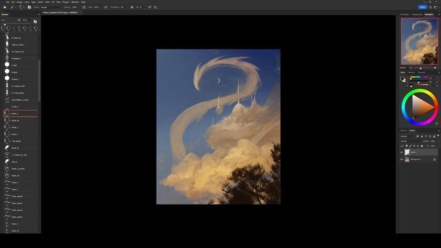 Digital Painting Process - Fantasy Environment Art смотреть онлайн