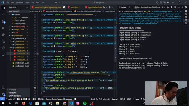tugas Java pertemuan ke 3 string dan procedure смотреть онлайн