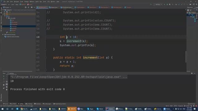 13_3 (passing variables to the function(for primitive types and objects, Null, NullPointerException смотреть онлайн