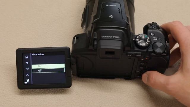 How to enable the virtual horizon (Electronic level) on a Nikon P900 смотреть онлайн