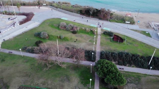 Барселона Испания зима море и кадры с дрона DJI смотреть онлайн