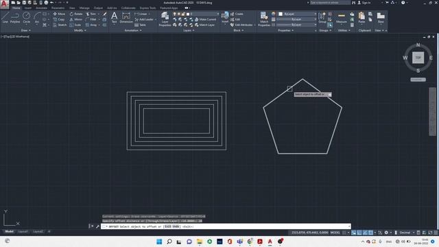 #10 Offset autocad | autocad offset | AutoCAD 2022 | offset in autocad hindi смотреть онлайн
