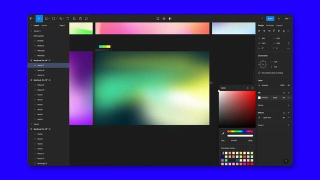 10 Mesh Gradients in 60 Seconds - Figma Design Timelapse смотреть онлайн