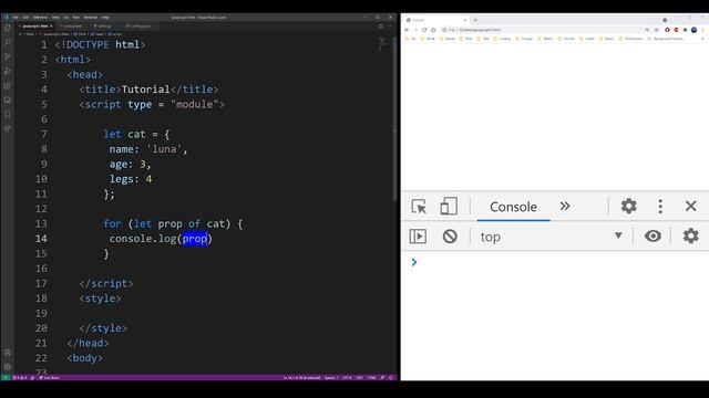 How to iterate object properties in JavaScript (iterate through an object) смотреть онлайн
