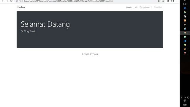 Tutorial Membuat Blog Sederhana Dengan bootstrap 4 смотреть онлайн