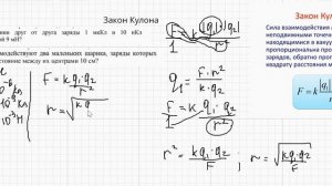 Решение задач на тему закон Кулона