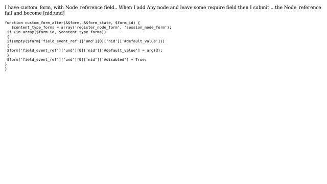 Drupal: node reference fail before submit смотреть онлайн