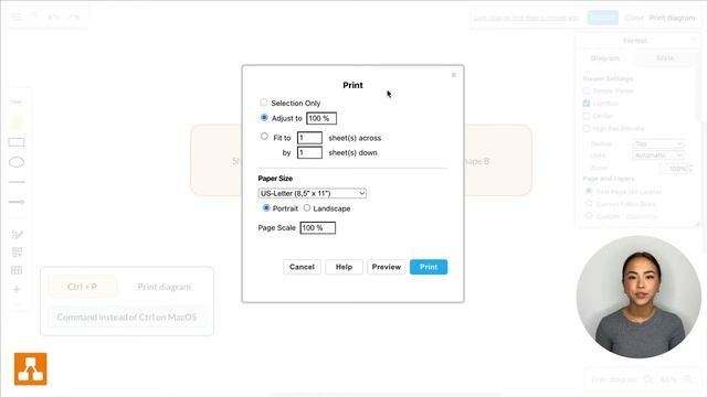 Shortcut #29 - How to print your diagram in draw.io смотреть онлайн