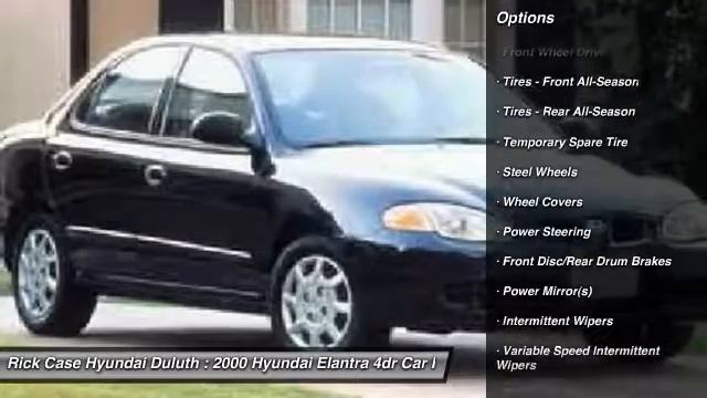2000 Hyundai Elantra YHU047505A смотреть онлайн