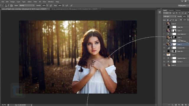 soft warm light effect | photoshop tutorial | photo effects смотреть онлайн