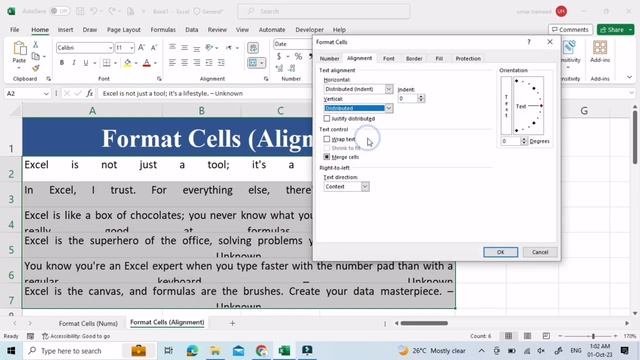 29.0 Excel Alignment Formatting: Perfecting Cell Layout and Presentation | Intermediate Series смотреть онлайн