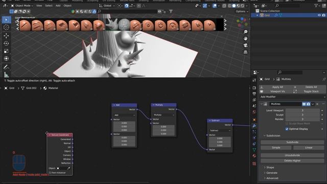 Blender 3.5 VDM Maps Vector Displacement Maps #3dslasher #displacement #sculpting смотреть онлайн