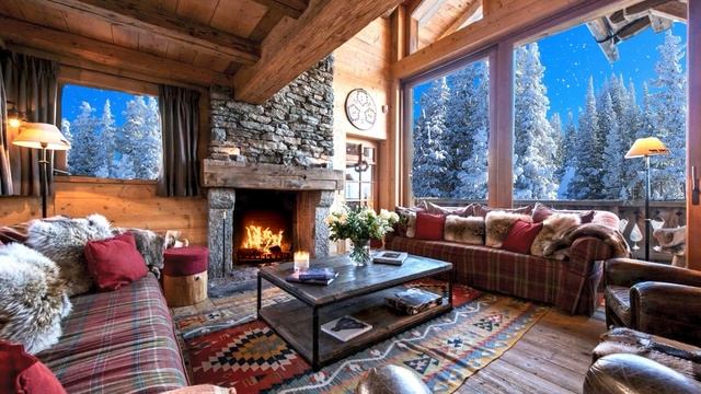 ASMR камин зимняя атмосфера Snow Ambience Fareplace Burning Cozy  Ambience самое лучшее видео релак