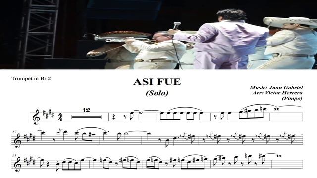 Así Fue - Solo de Trompetas Y Saxo (Juan Gabriel) "Partituras" смотреть онлайн