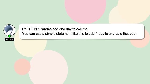 PYTHON : Pandas add one day to column смотреть онлайн
