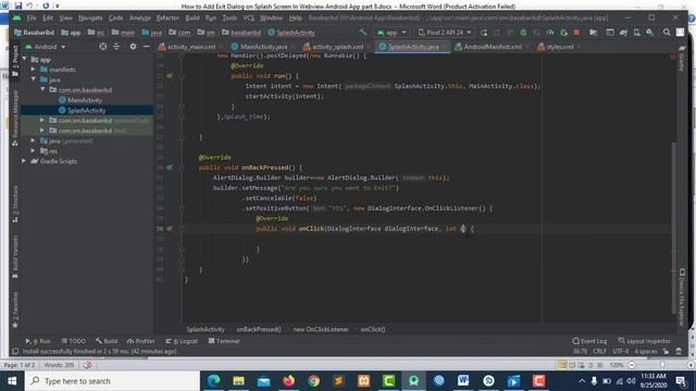 How to Add Exit Dialog In Webview Android App Webview App Development Wbsite to App Convert Part смотреть онлайн