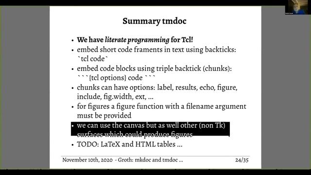 Tcl meets text - writing code documentation with code using mkdoc & tmdoc by Detlef Gròth смотреть онлайн