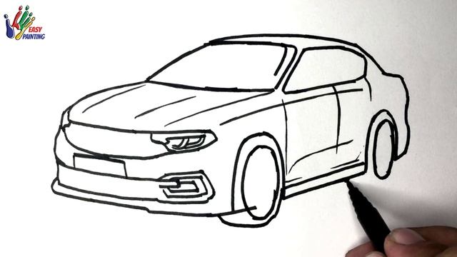 Easy Drawing Fiat Egea I Kolay Fiat Egea Çizimi I Araba Nasıl Çizilir? смотреть онлайн
