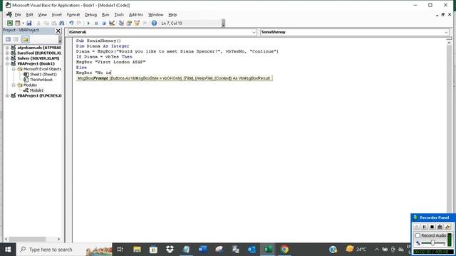 MsgBox command in Excel VBA- Example 3 смотреть онлайн