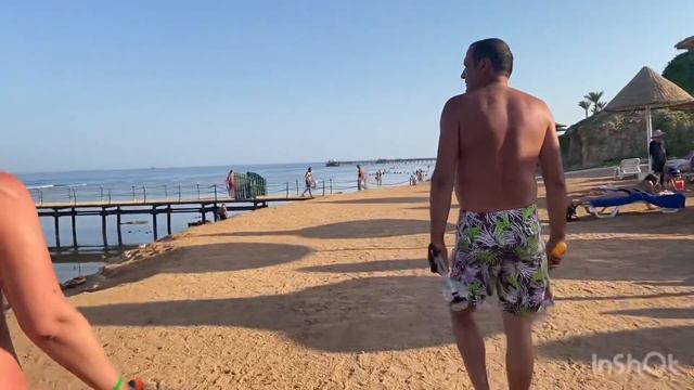 Египет 🌴 Отель «Parrotel Beach Resort 5*» Дорога на пляж 🏖 смотреть онлайн
