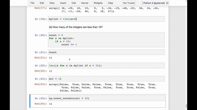 Counting in NumPy смотреть онлайн