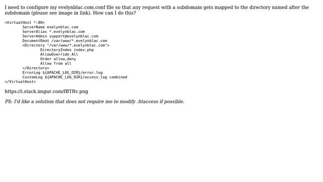 How to have a dynamic DocumentRoot in apache2 site config file? смотреть онлайн