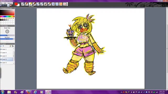 Туториал рисуем чику из 5 ночей с фредди смотреть онлайн