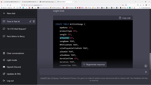 ChatGpt: revert a DTO in python to create a Sql Table смотреть онлайн