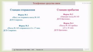 ИДП прил №5 Движение поездов при телефонных средствах связи (для локомотивных бригад)