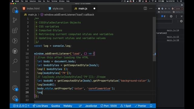 Controlling CSS Variables from JavaScript смотреть онлайн