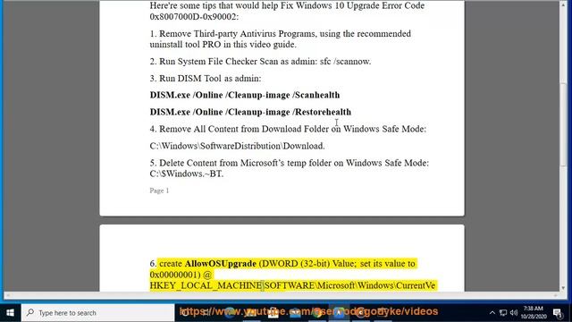 Fix Windows 10 Upgrade Error Code 0x8007000D-0x90002 (2023 Updated) смотреть онлайн