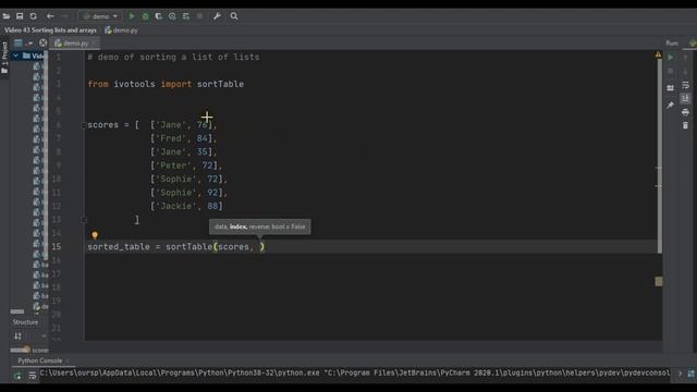 The Ivo Library: Using sortTable( ) in the ivotools library (High Definition) смотреть онлайн