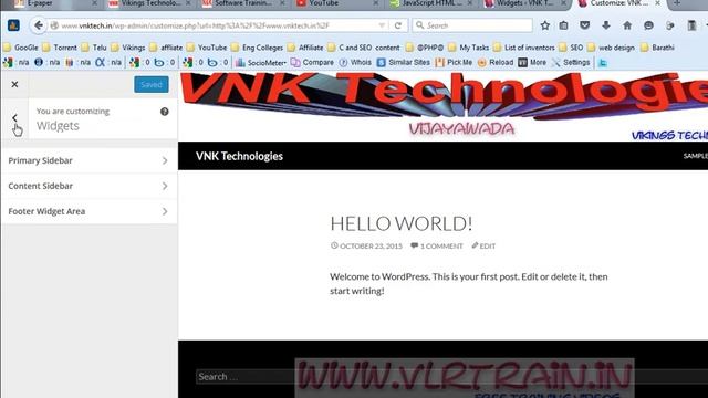 Add menus to widgets using customize in wordpress English-31-vlr training смотреть онлайн