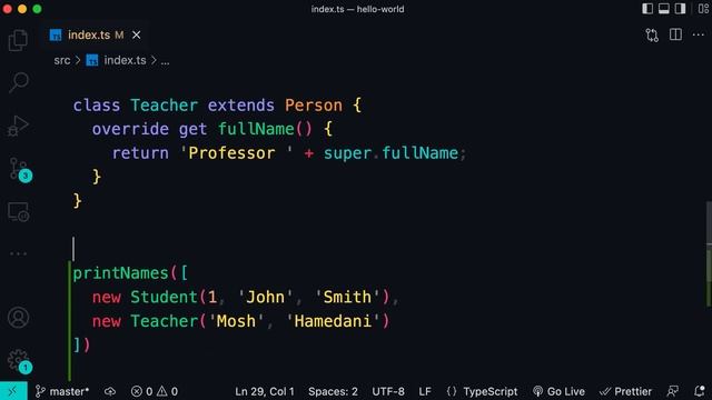 The Ultimate TypeScript Course，Classes, Interfaces: Polymorphism смотреть онлайн