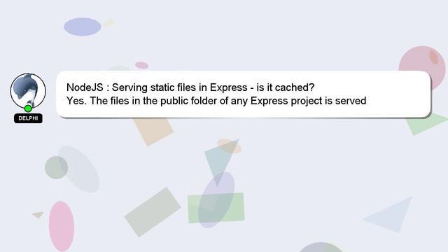 NodeJS : Serving static files in Express - is it cached? смотреть онлайн
