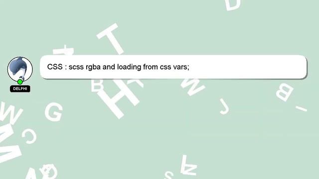 CSS : scss rgba and loading from css vars; смотреть онлайн
