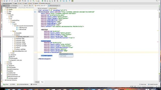 Create a Morse Code Converter Application with Android Studio смотреть онлайн