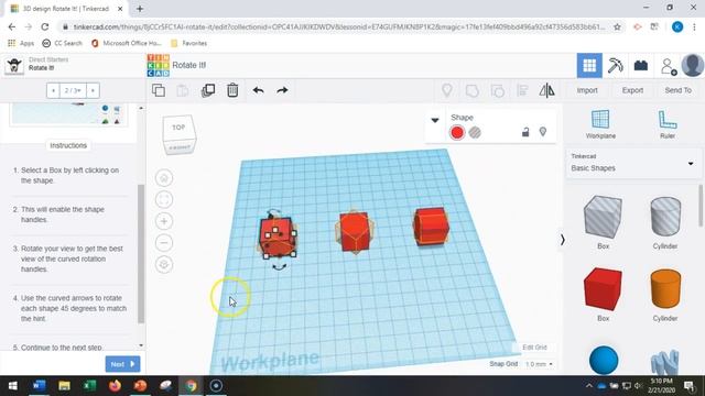TinkerCad: Rotate It!