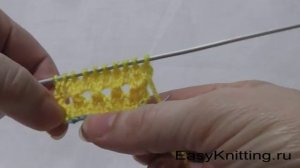 Как вязать зубчики спицами