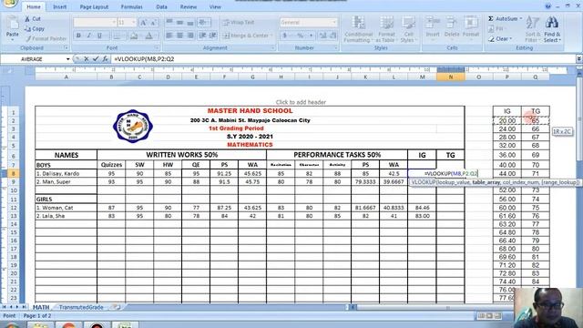 Transmuted grade TG Formula MS EXCEL T.HI смотреть онлайн