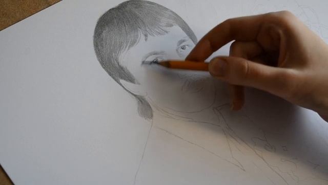 Рисование портрета на заказ карандашом. Некоторые особенности процесса. смотреть онлайн
