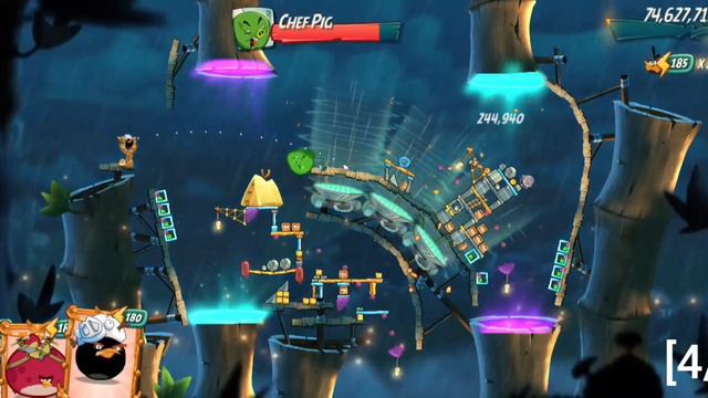 Angry Birds 2 level 2006 [Alternative solutions] смотреть онлайн