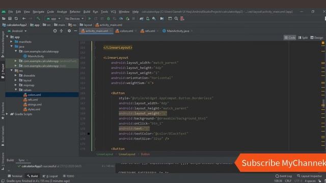 Simple calculator in Android Studio with Source Code смотреть онлайн