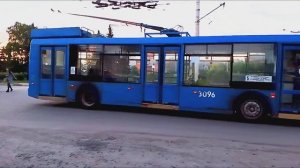 Троллейбус тролза-5256.00"мегаполис"борт.номер 3096 следует в депо г. Рязань