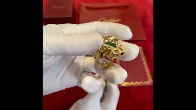 Unboxing Video | Panthère De Cartier Ring, Yellow Gold, Tsavorite Garnets, Onyx