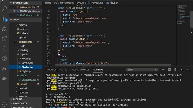 How to handle authentication in React using JWT & Cookies | Hooks. Best To Do List App #14. смотреть онлайн