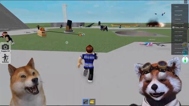 Симулятор захвата в Роблокс. Grapple Simulator Roblox, играют собака Локи и енот Алекс. смотреть онлайн