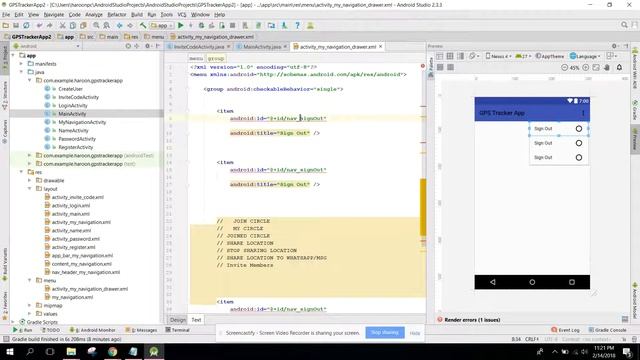 Real time Family GPS Tracker App (Firebase) in Android Studio PART 14 (Menu Items) смотреть онлайн