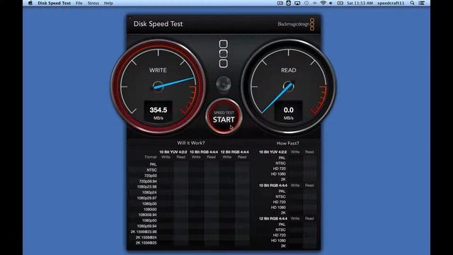 Apple MacBook Pro With Retina Display 15-inch 2012 - Blackmagic Disk Speed Test